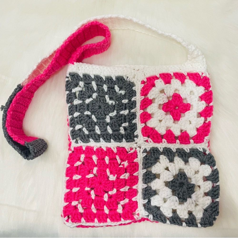 Granny Handmade Crochet Mini Bag - Shoulder Bag - NEW